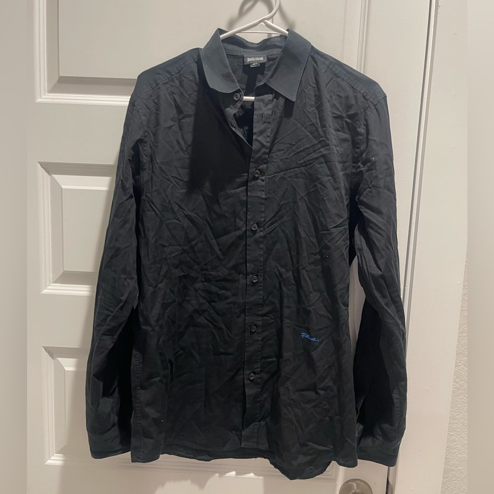 Justcavalli men cotton long sleeves shirt 54